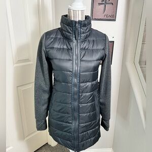 Mondetta Gray Puffer Long sleeve Thumb hole Zip up Lightweight Coat Jacket XS